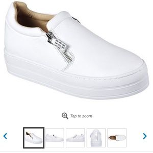 White platform sneakers